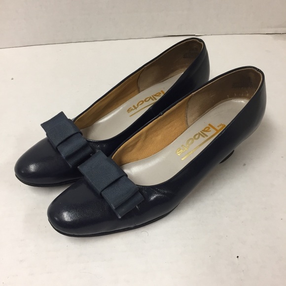 Vintage Talbots Dark Navy Leather Shoes - Picture 11 of 11